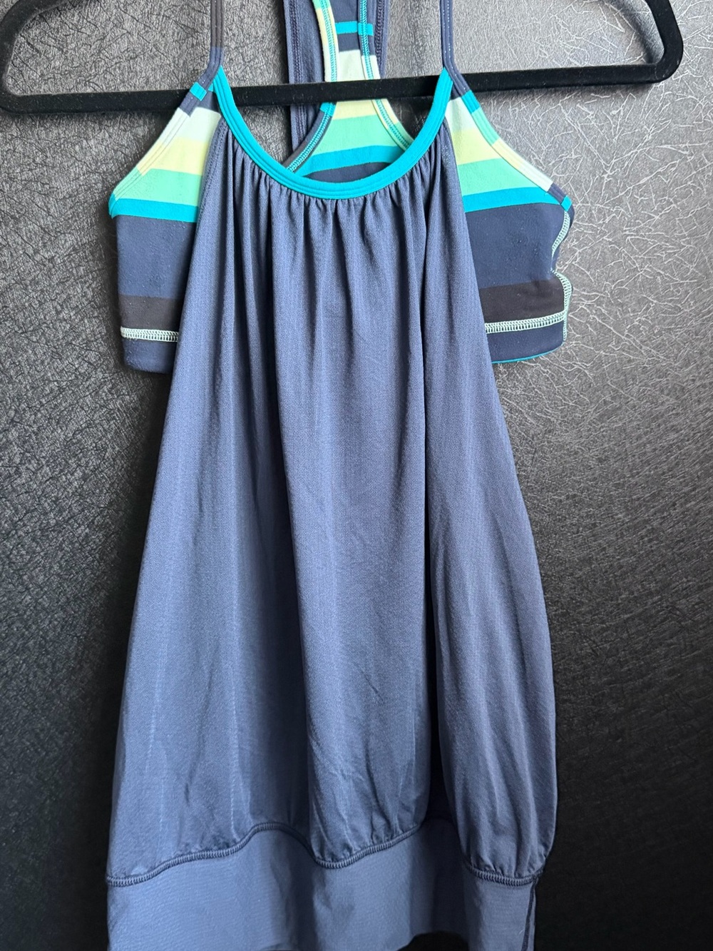 lululemon athletica Navy with Teal &  Striped Yoke